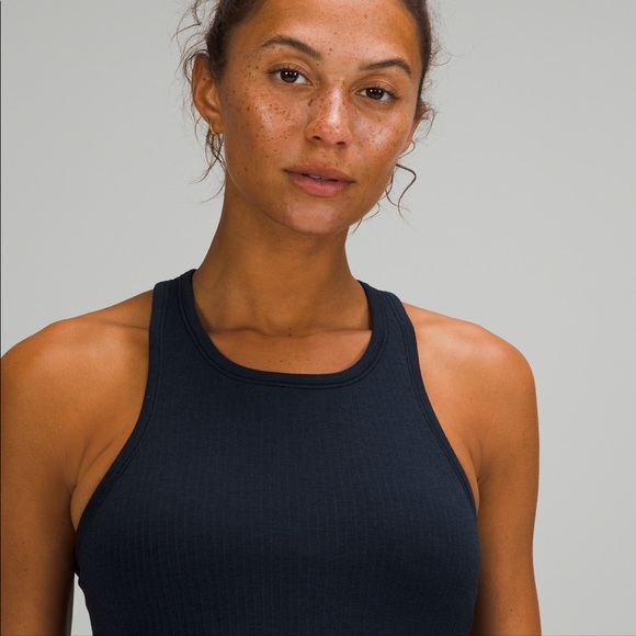 ❤️ Lululemon True Navy Ebb to Street Crop Tank Top NWT Size 6 - Picture 6 of 9